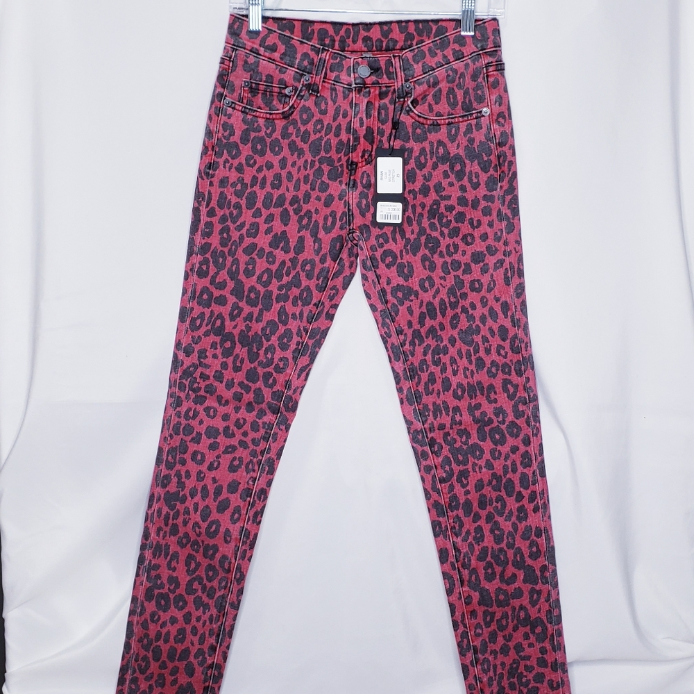 🤍NEW! Carmar Leopard RYAN slim mid-rise jeans Size 25 - Picture 3 of 9